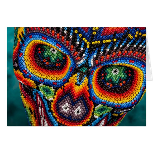 Bead Skull Ögon Hälsningskort (Framsidan Horizontal)