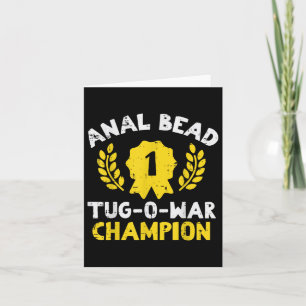 Bead Tug O Krig Champion Funny som säger Vuxen hum Kort
