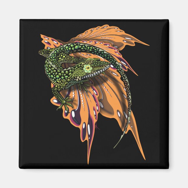 Beaded Anole Lizard Magnet (Framsidan)