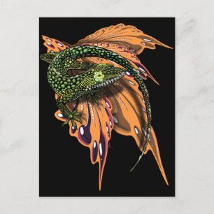 Beaded Anole Lizard Vykort