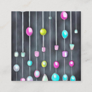 Beaded Curtain Mönster Fyrkantigt Visitkort