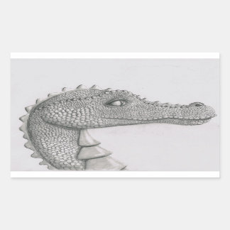 Beaded Dragon Rektangulärt Klistermärke