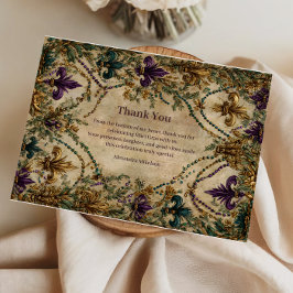 Beaded Fleur-de-Lis Mardi Gras Masquerade Tack Kort