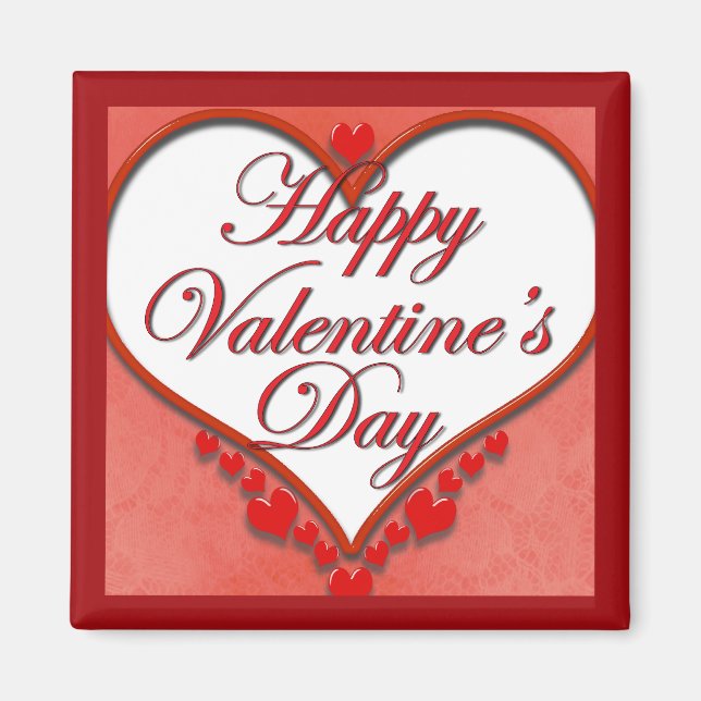 Beaded Heart Valentine Magnet (Framsidan)
