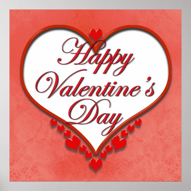 Beaded Heart Valentine Poster (Framsidan)