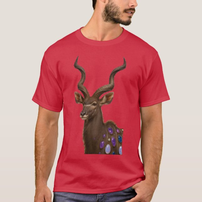 Beaded Majesty The Greater Kudu T Shirt (Framsida)