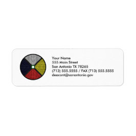 Beaded Medicine Wheel Returadress Etikett