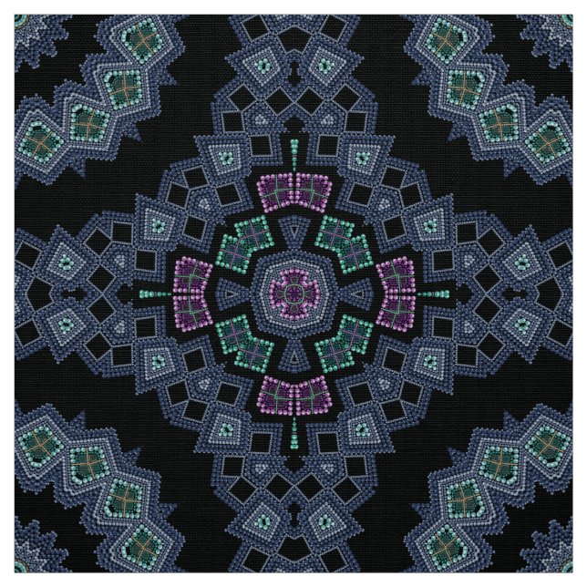Beaded mönster tyg (Provkarta)