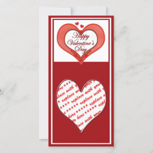 Beaded Red Heart Valentine Julkort