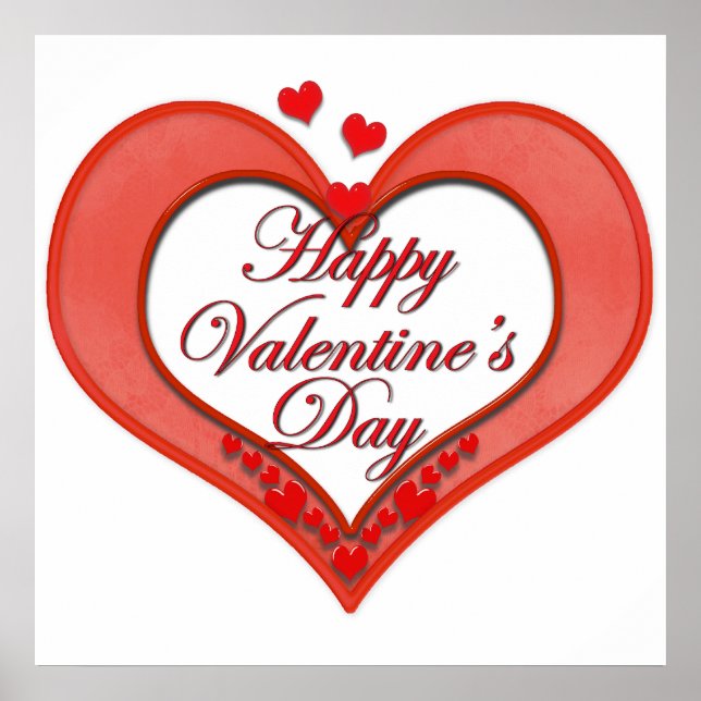 Beaded Red Heart Valentine Poster (Framsidan)