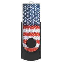 Beaded USA flagga