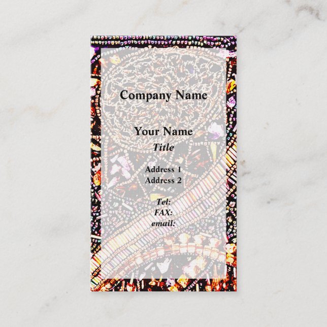 Beaded Victorian Purse Visitkort (Framsida)