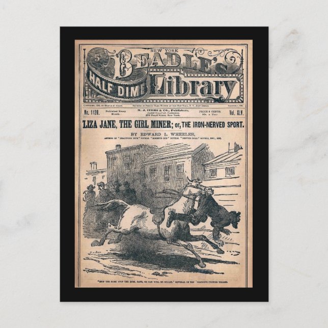 Beadles Half Dime Library nr 1120 1901 Vykort (Framsida)