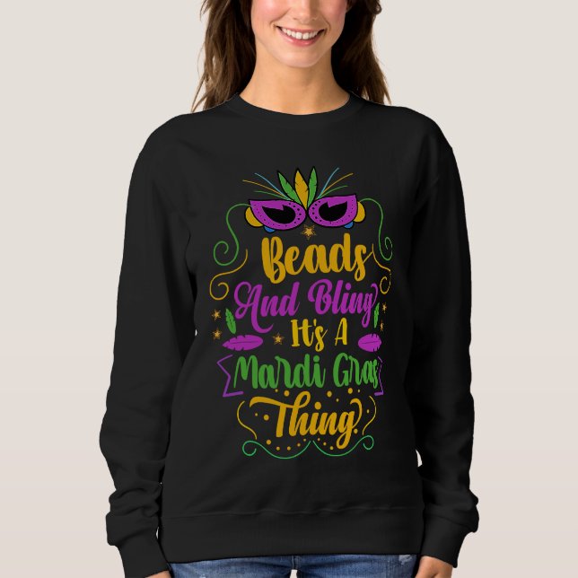 Beads And Bling It's A Mardi Gras Thing  Parade Pa T Shirt (Framsida)