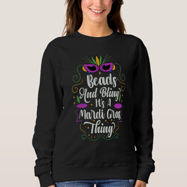 Beads And Bling It's A Mardi Gras Thing Parade Par T Shirt (Framsida)