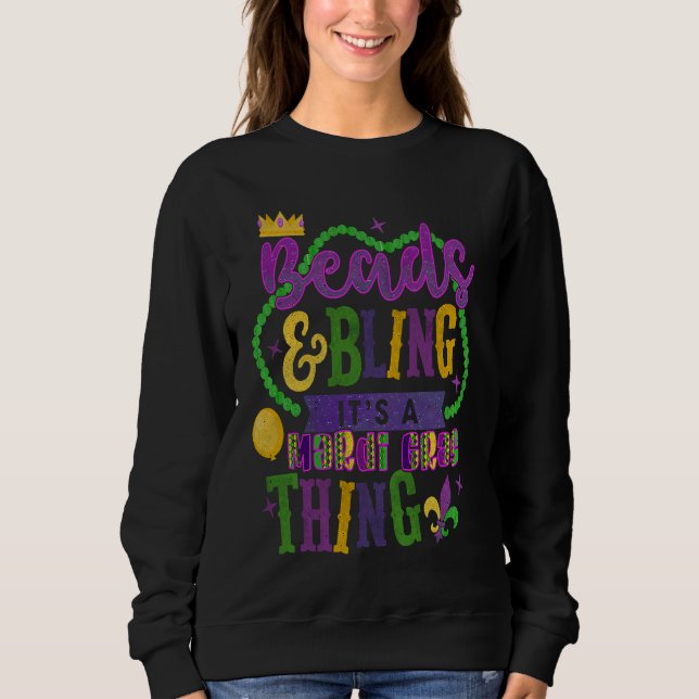 Beads & Bling It's a Mardi Gras Thing Cool T Shirt (Framsida)