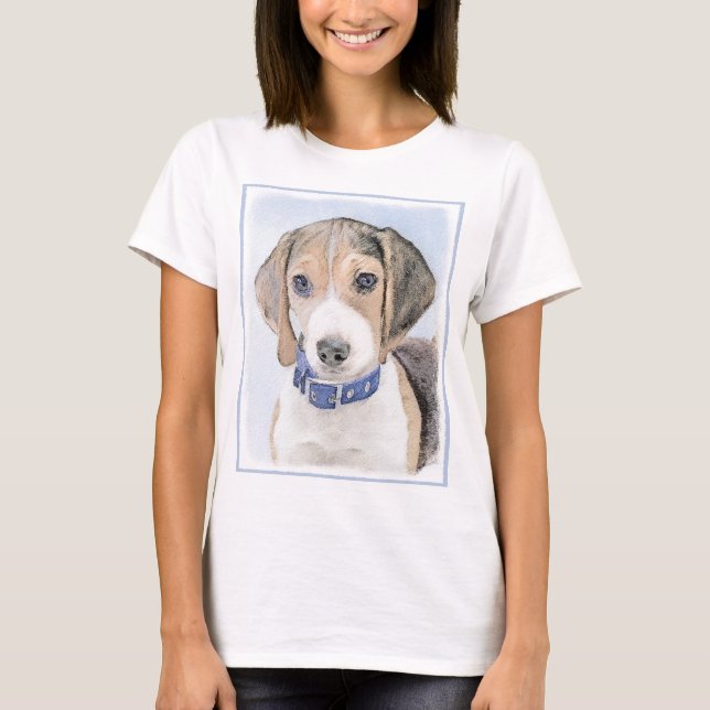 Beagelmålning - Cute Original Hund Art Tee (Framsida)