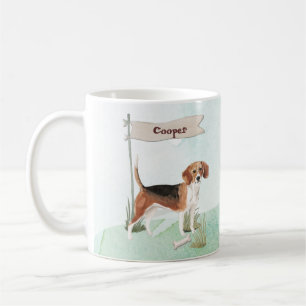 Beagla Grattisar på ny Hund Kaffemugg