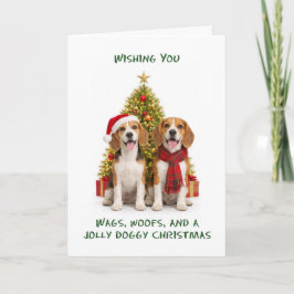 Beaglar Hundar Jul Helgkort