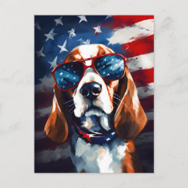 Beagle 4:e juli Independence day Vykort