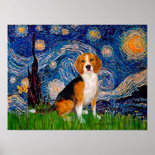 Beagle 7 - Starry Natt ght Poster