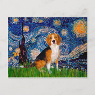 Beagle 7 - Starry Natt ght Vykort