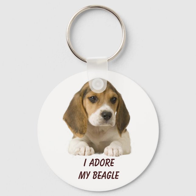 Beagle Adore Keychain Nyckelring (Framsida)