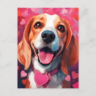 Beagle Alla hjärtans dag Vykort