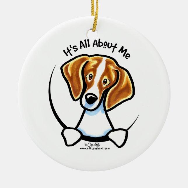 Beagle allt om mig IAAM Julgransprydnad Keramik (Framsidan)