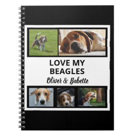 Beagle Älskare Anpassningsbar Puppy och Hund Photo Anteckningsbok