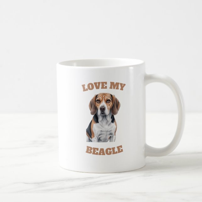 Beagle Älskare Design Kaffemugg (Höger)