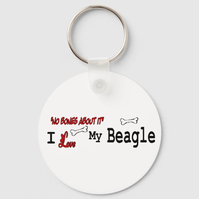 Beagle Älskare Gifts Nyckelring (Framsida)