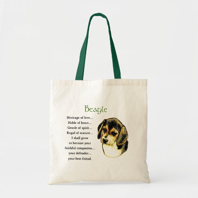 Beagle Älskare Gifts Tote Tygkasse (Framsidan)