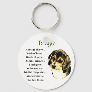Beagle Älskare Gips Nyckelring