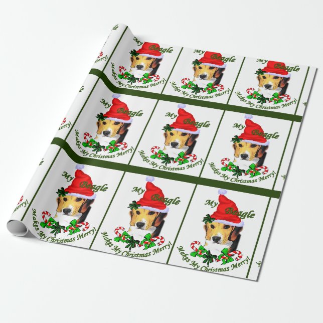 Beagle Älskare jul Merry Presentpapper (Utrullad)