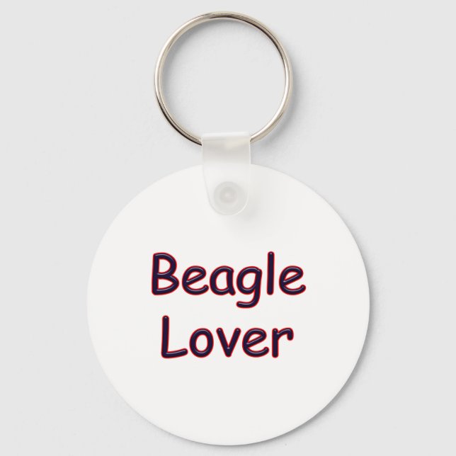 Beagle Älskare Keychain Nyckelring (Framsida)