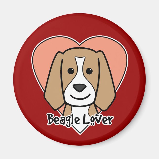 Beagle Älskare Magnet (Framsidan)