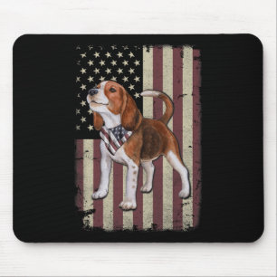 Beagle Amerikansk Flagga Bandana Patriotisk 4:e Ju Musmatta