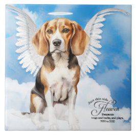 Beagle Angel Hund Personlig Pet Memorial Kakelplatta