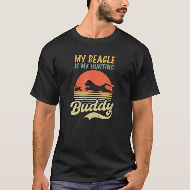 Beagle är min jakt på Buddy Design Beagle Hunting T Shirt (Framsida)