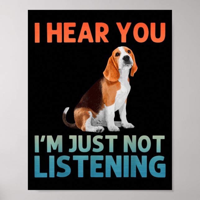 Beagle Art För manar kvinnor Kid Beagle Théagle Be Poster (Framsidan)