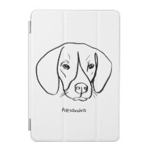Beagle Artistry: Anpassningsbar Text iPad Case
