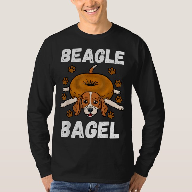 Beagle Bagel Baker Roll Älskare Wheat Jewish Bread T Shirt (Framsida)