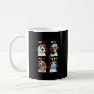 Beagle Bära Ansikte Mask/ Funny Beagle Kaffemugg
