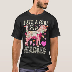 Beagle bara en flicka som Kärlek Beagles Hund Flow T Shirt