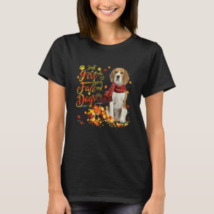 Beagle bara en flicka som Kärlek faller och Hundar T Shirt