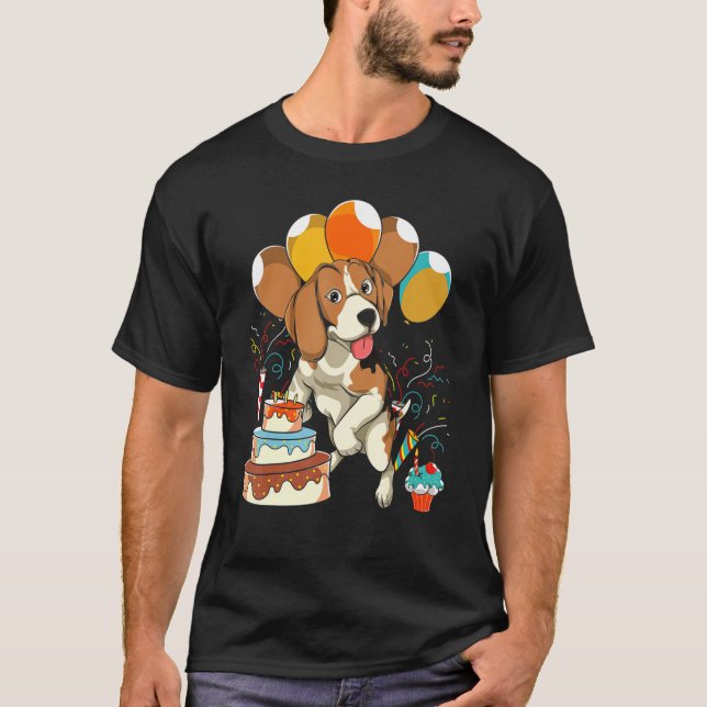 Beagle Barns födelsedag Party Cute Pet Animal Hund T Shirt (Framsida)
