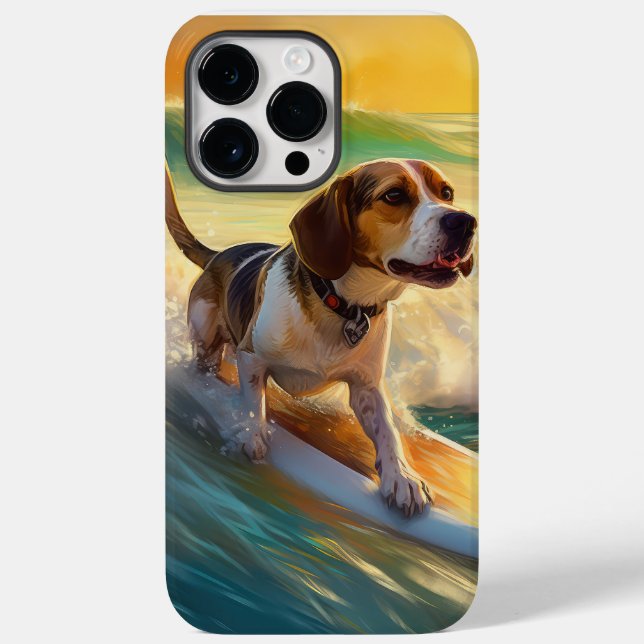 Beagle Beach Surfning Målning (Baksida)