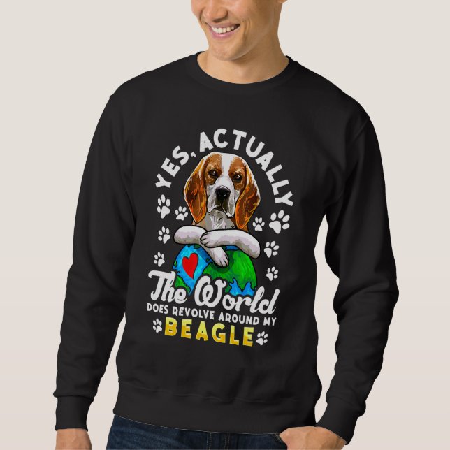 Beagle Beagle Beagle Beagle Lång Ärmad Tröja (Framsida)