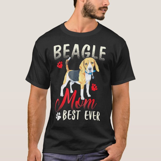 Beagle Beagle Mamma Best någonsin T Shirt (Framsida)